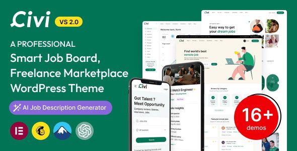 Civi 2.1.6 – Job Board, Freelance Marketplace WordPress Theme – CodeGiga0 Civi 2.1.6 – Job Board, Freelance Marketplace WordPress Theme – CodeGiga0