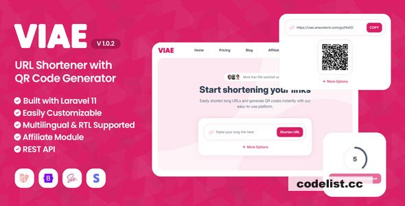 Viae v1.0.2 Nulled – URL Shortener with QR Code Generator – CodeGiga0 Viae v1.0.2 Nulled – URL Shortener with QR Code Generator – CodeGiga0